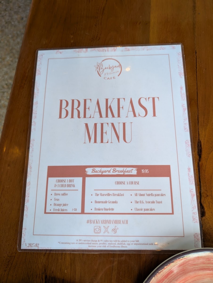 Backyard Miami Menu - Image 5